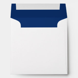 Simple Blue Lining Wedding Invitation Envelope