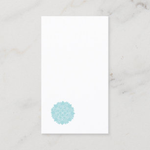 Simple Blue Lotus Flower Zen Minimalist Business Card