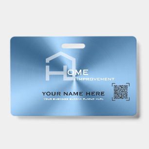 Simple blue minimalist modern business badge