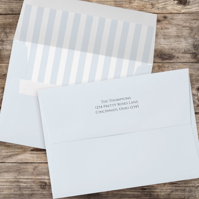 Simple Blue Minimalist Stripes Striped Minimal  Envelope (Creator Uploaded)