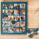 Simple Blue Photo Collage 20 Picture Instagram Jigsaw Puzzle<br><div class="desc">Capture your cherished memories with this Simple Photo Collage Picture Personalized Jigsaw Puzzle. Featuring space for your favourite photos, this puzzle creates a stunning visual display of your special moments. Personalize it with your own images to make a unique gift for friends, family, or even yourself. Perfect for birthdays, anniversaries,...</div>