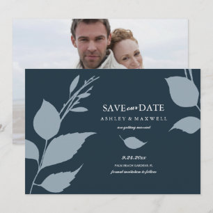 Simple Blue Photo Save The Date