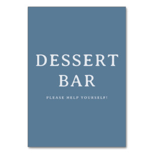 Simple Blue Text Design Table Number