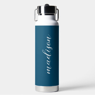Simple Blue  Water Bottle