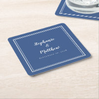 Simple Blue White Wedding Modern Minimalist Party