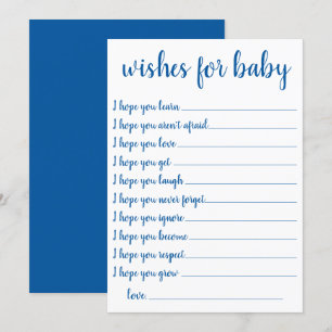 Simple Blue Wishes   Cerulean Keepsake Card