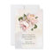 Simple Blush Flower Photo Wedding Thank You Card