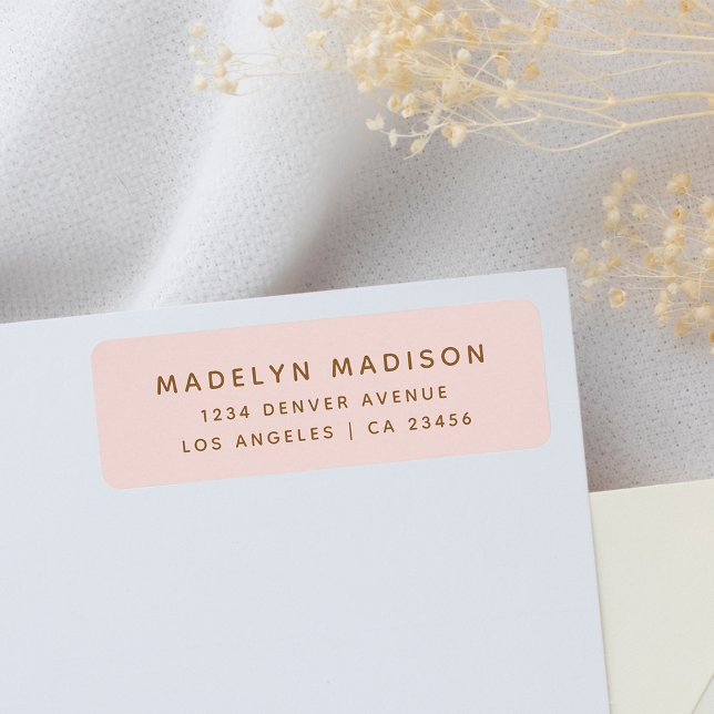 Simple Blush Pink Elegant Return Address (Creator Uploaded)