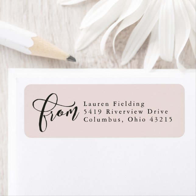 Simple blush pink from script return address (Insitu)