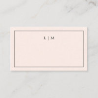 Simple Blush Pink Monogram Elegant Wedding