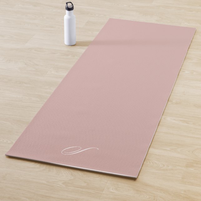 Simple Blush Pink Pastel Minimalist Exercise Yoga Mat (In Situ)