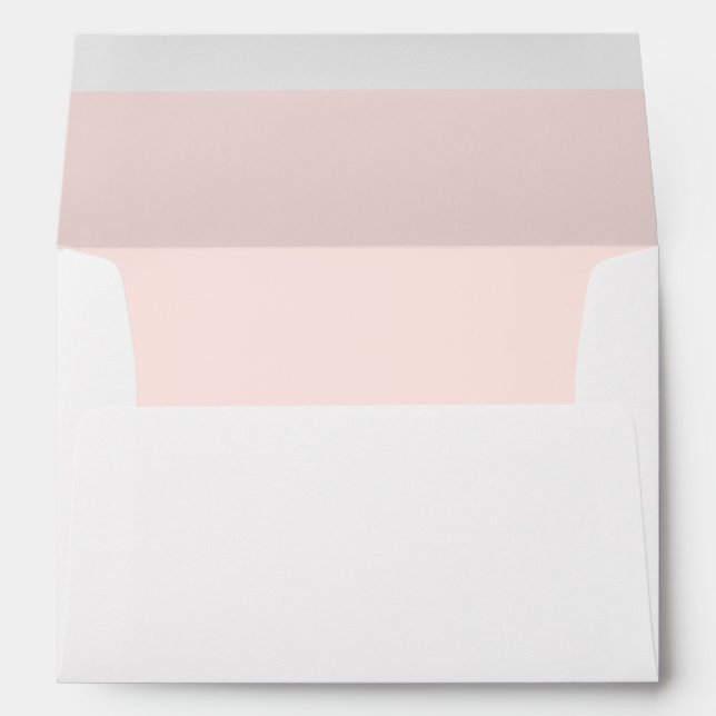 Simple Blush Pink Return Address  Envelope (Back (Bottom))