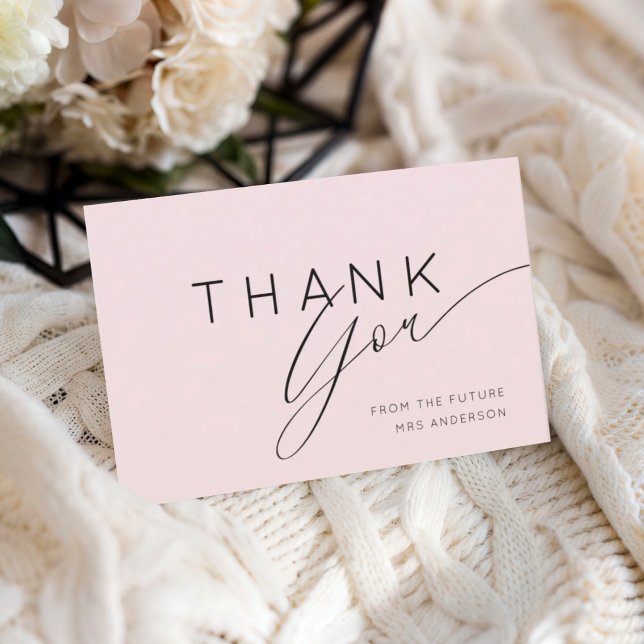 Simple Blush Pink Thank You Bridal Shower  (Creator Uploaded)