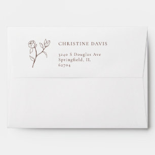 Simple Bohemian Wedding Sage Envelope