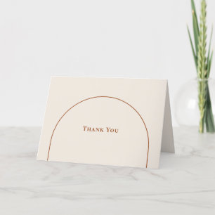 Simple Boho Arch Ivory Wedding Thank You Card
