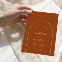 Simple Boho Arch Terracotta Wedding