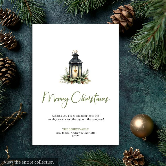 Simple Boho Botanical Scandinavian Xmas Card (Simple Boho Botanical Scandinavian Xmas Card)