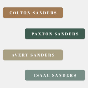 Simple Boho Camouflage Waterproof Name