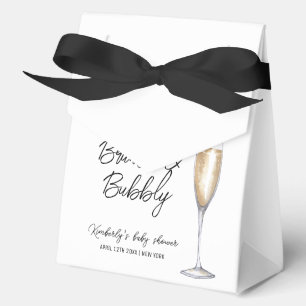 Simple Boho Champagne Brunch Bubbly Baby Shower  Favor Box