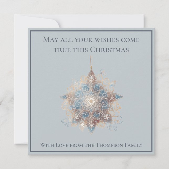 Simple Boho Chic Star Christmas Card (Front)