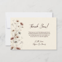 Simple Boho Chic Wildflowers Cream Wedding
