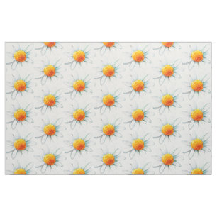 Simple Boho Daisy Pattern Fabric