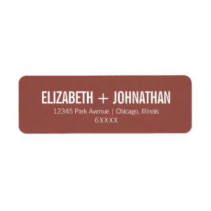 Simple Boho Dusty Rose Typographie Mariage Adresse