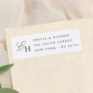 Simple Boho Minimalist Monogram Wedding