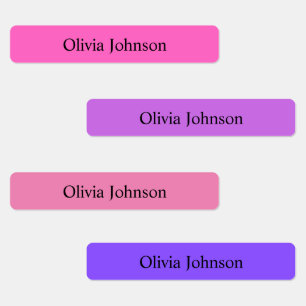 Simple Boho Rainbow Kids Waterproof Name Labels