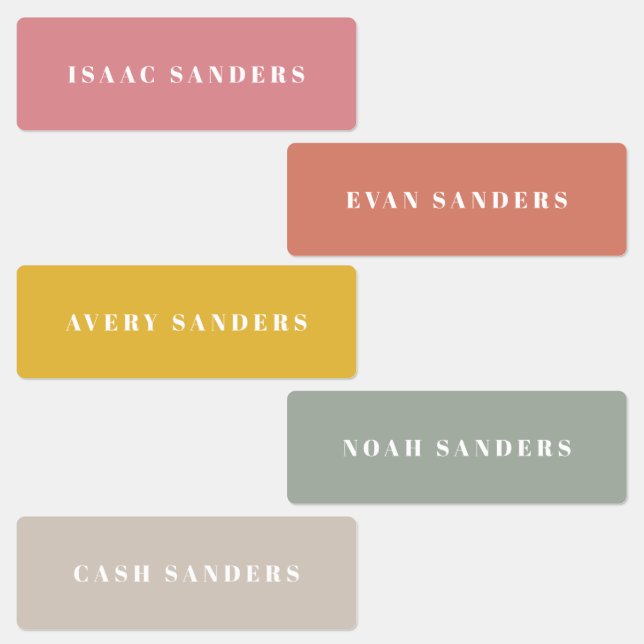 Simple Boho Rainbow Waterproof Name (Group)