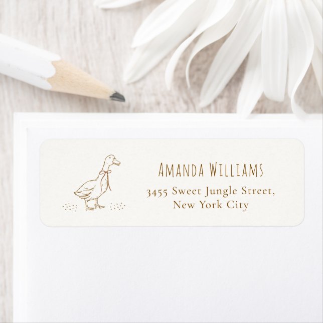 Simple Boho Silly Goose Adresse de Retour pour Bab (En situation)