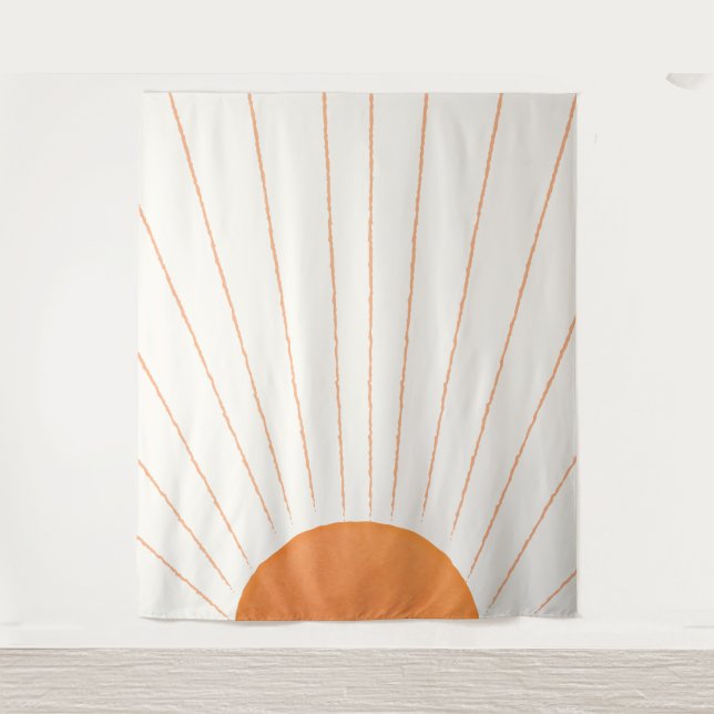 Simple Boho Sun Sunrise Tapestry (Front)