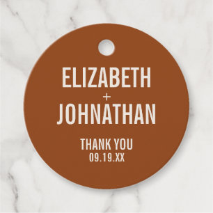 Simple Boho Typography Wedding Thank You Favour Tags