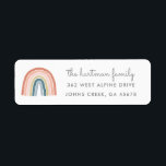 Simple Boho Watercolor Rainbow Modern Address<br><div class="desc">These simple,  cute return address labels feature a watercolor painted rainbow in coral,  peach,  pink,  gold,  teal blue,  and dusty blue. These match our Boho Rainbow Baby Shower collection,  making them the perfect coordinating item for the invitations! Of course,  they can be used by anyone for any purpose! :)</div>