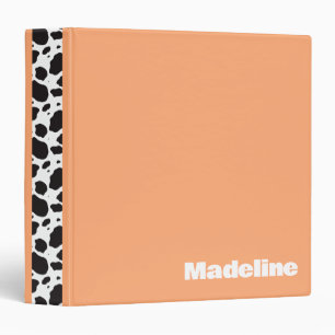 Simple Bold Cow Print Name Binder
