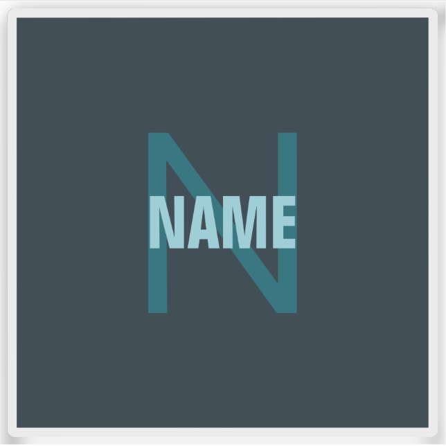 Simple Bold Customizable Monogrammed Name  (Front)