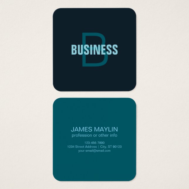 Simple Bold Customizable Monogrammed Name  (Front & Back)