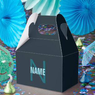 Simple Bold Customizable Monogrammed Name Favor Box