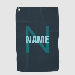 Simple Bold Customizable Monogrammed Name  Golf Towel