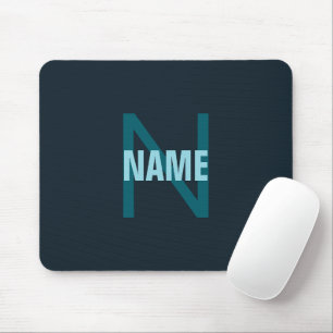 Simple Bold Customizable Monogrammed Name  Mouse Pad