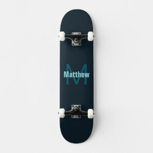 Simple Bold Customizable Monogrammed Name  Skateboard
