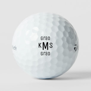 Simple Bold Font Monogram Grad Titleist Pro V1 Golf Balls