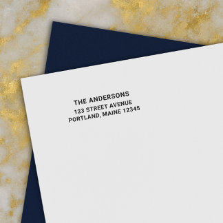 Simple Bold Modern Last Name Return Address Self-inking Stamp