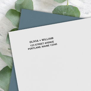 Simple Bold Modern Plus Couple Return Address Self-inking Stamp