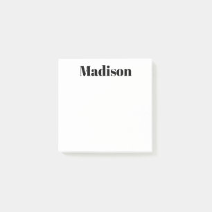 Simple Bold Modern Typography Personalized Post-it Notes