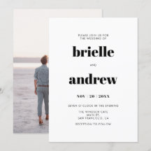 Simple Bold Serif Photo Wedding
