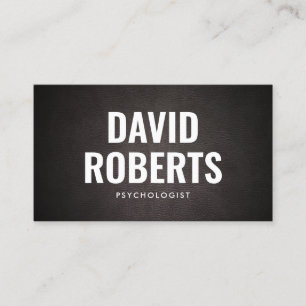 Simple Bold Text Psychologist Business Card