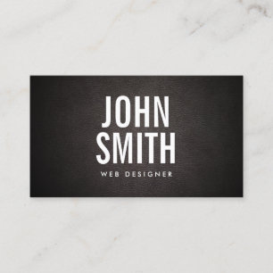 Simple Bold Text Web Design Business Card