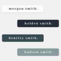 Simple Bold Type Boys Waterproof Name