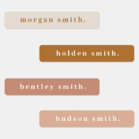 Simple Bold Type Waterproof Name